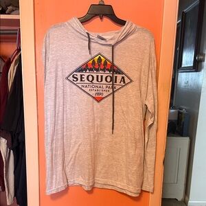 Sequoia Gray Hoodie with Colorful Graphic
